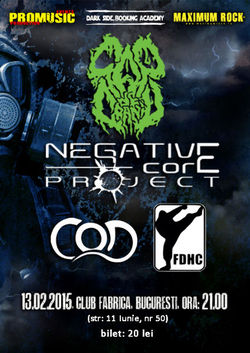 Cap de Craniu, Negative Core Project, C.O.D. si First Division concerteaza in Club Fabrica pe 13 februarie