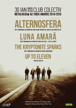 Alternosfera, Luna Amara, The Kryptonite Sparks - Metalhead Alt Rock Awards pe 30 ianuarie la Colectiv