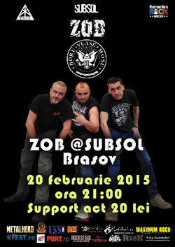 ZOB in premiera la Subsol Club din Brasov  pe 20 Februarie