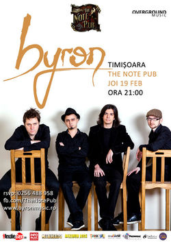 Trupa byron canta la Timisoara pe 19 februarie in The Note Pub