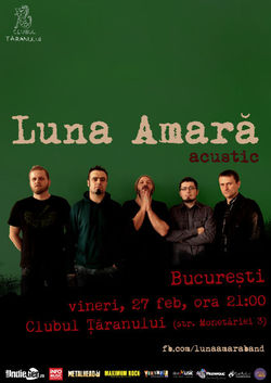 Concert lansare videoclip Luna Amara la Clubul Taranului pe 27 februarie