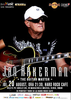 Jan Akkerman in concert la Bucuresti pe 20 august la Hard Rock Cafe