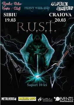 Heavy week-end: Concert R.U.S.T. in Sibiu si Craiova pe 19 si 20 martie