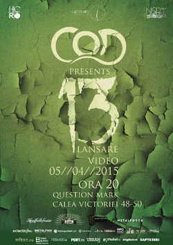 C.O.D. lanseaza videoclipul pentru '13' in Question Mark pe 5 Aprilie