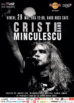 Concert Cristi Minculescu Band la Hard Rock Cafe pe 29 Mai