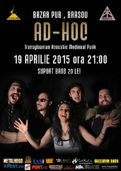 Concert AD-HOC in Bazar Pub Brasov pe 19 aprilie