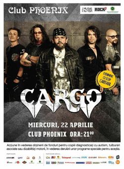 Concert caritabil Cargo in Club Phoenix pe 22 aprilie