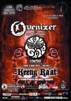 Concert Ovenizer, Vomitrip si Keeng Ra'At in Question Mark pe 18 mai