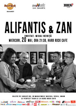 Alifantis & ZAN canta pe 20 mai la Hard Rock Cafe