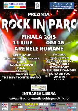 Finala Festivalului Rock in Parc 2015 pe 11 Iulie la Arenele Romane