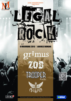 Legal Rock la Arenele Romane pe 13 Noiembrie