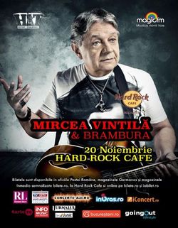 Concert Mircea Vintila si Brambura pe 20 noiembrie 2015, la Hard Rock Cafe