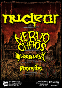 NUCLEAR (Chile), Nervochaos (Brazilia), Bloodlost (Elvetia) si Berserkers (Romania) concerteaza la Cluj Napoca si Bucuresti