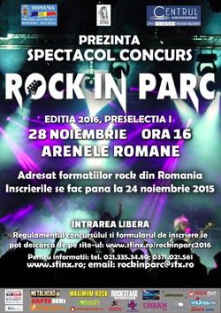 Rock in Parc 2016  Preselectia I - 28 noiembrie 2015 la Arenele Romane