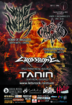 Concert Womb of Maggots pe 11 Decembrie la Bucuresti