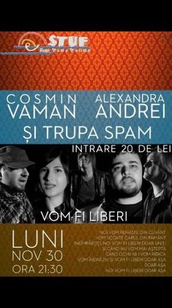 Concert SPAM in Bucuresti pe 30 Noiembrie la STUF Vama Veche