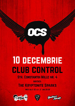 Concert OMUL CU SOBOLANI in Control Club. Special guest: The Kryptonite Sparks