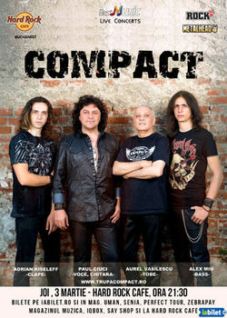 COMPACT canta pentru prieteni pe 3 martie la Hard Rock Cafe