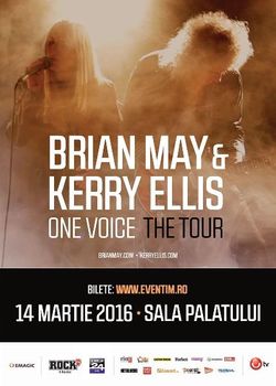 Brian May  chitaristul trupei Queen  in premiera in Romania, alaturi de Kerry Ellis