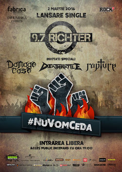 9.7 RICHTER lanseaza single-ul #NuVomCeda alaturi de DAMAGE CASE, DEATHRATTLE si RAPTURE in Club Fabrica