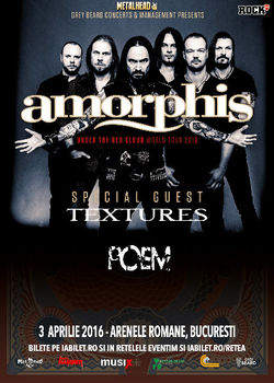 AMORPHIS si TEXTURES - Under The Red Cloud World Tour - pe 3 aprilie la Bucuresti