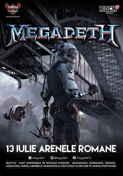 Concert Megadeth la Arenele Romane pe 13 Iulie