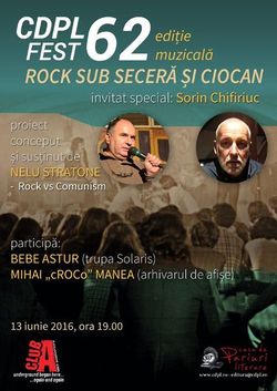 Evenimentul 'Rock sub Secera si Ciocan' va avea loc pe 13 iunie in club A