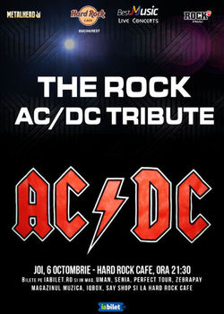 TRIBUT AC/DC cu THE ROCK pe 6 octombrie la Hard Rock Cafe