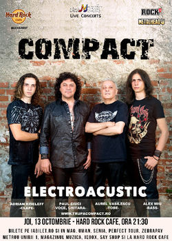 COMPACT Electroacustic pe 13 octombrie la Hard Rock Cafe