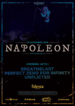Napoleon sustine in premiera un concert la Bucuresti pe 22 Octombrie