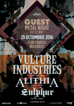 Vulture Industries, Alithia si Sulphur concerteaza in Club Fabrica