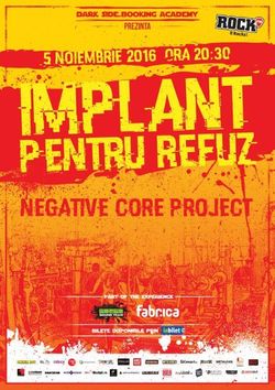 Concert Implant Pentru Refuz si Negative Core Project pe 5 Noiembrie in Club Fabrica