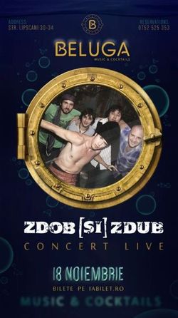 Concert Zdob si Zdub la Beluga pe 18 noiembrie