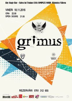 Concert Grimus pe 18 noiembrie in ABY STAGE BAR