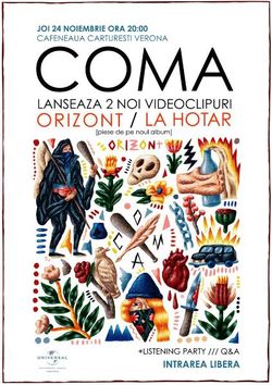 COMA, Lansare Videoclipuri, Listening Party si Q&A la Carturesti Verona