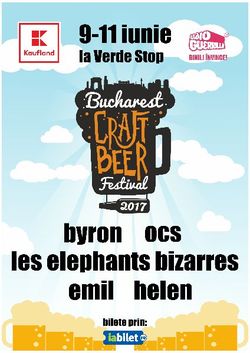 Bucharest Craft Beer Festival intre 9 si 11 iunie la Verde Stop