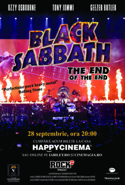 Black Sabbath - The End Of The End pe 28 septembrie la Happy Cinema