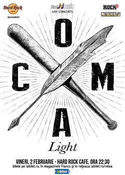 Coma Light - Concert Acustic la Hard Rock Cafe pe 2 Februarie