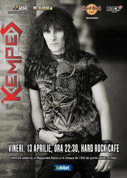 Concert Kempes pe 13 Aprilie la Hard Rock Cafe