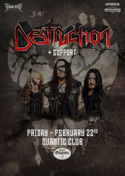 Concert Destruction pe 22 Februarie in Quantic