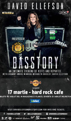 David Ellefson (Megadeth): an intimate evening pe 17 Martie la Hard Rock Cafe