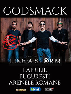 GODSMACK sustine al doilea concert la Bucuresti pe 1 Aprilie