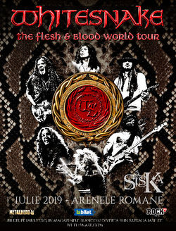 Whitesnake - The Flesh & Blood World Tour pe 1 Iulie la Arenele Romane
