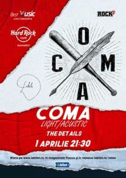 Concert Coma - Light/Acustic pe 1 aprilie la Hard Rock Cafe