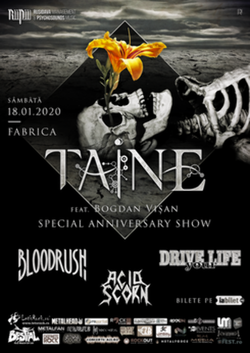 Taine (special anniversary show), Bloodrush, Drive Your Life pe 18 ianuarie in Club Fabrica