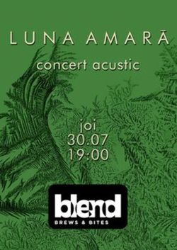 Luna Amara live acustic la Blend pe 30 iulie