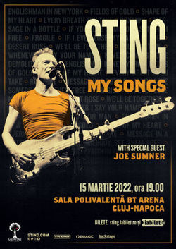 Concert STING - My songs pe 15 martie 2022 la Cluj Napoca