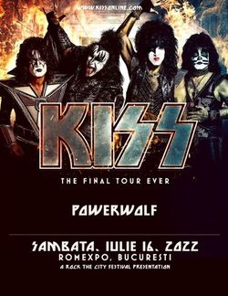 Concert KISS la Bucuresti -The Farewell Tour pe 16 Iulie 2022