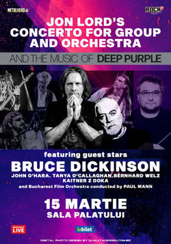 Concert Bruce Dickinson - The Music of Jon Lord si a Deep Purple la Sala Palatului
