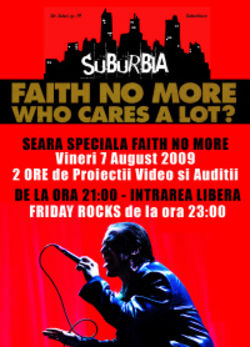 Seara speciala Faith No More pe 7 August in Suburbia